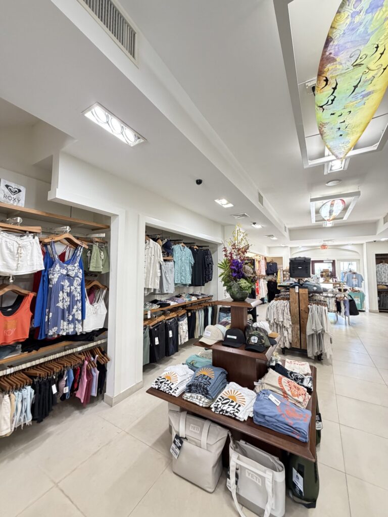 Inside the new Caribbean Surf Co. shop in Havensight, St. Thomas